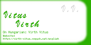 vitus virth business card